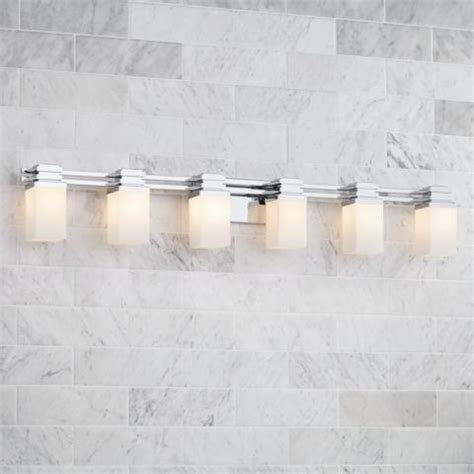 Typically, the first thing anyone notices when they walk into the bathroom is the furniture. Possini Euro Design 48 1/2" Wide 6-Light Chrome Bath Light ...