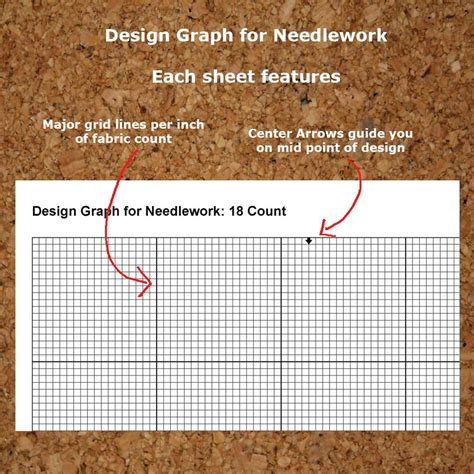Cross Stitch Graph Paper Needlework Grid Template Pdf Instant Download
