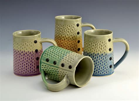 7 photo print on mugs : Two-Tone Knitted Mugs by Charan Sachar (Ceramic Mug ...