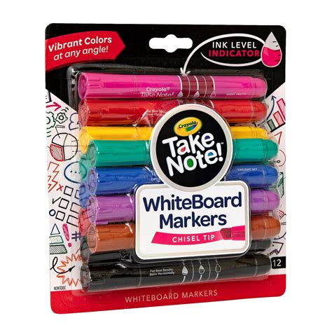 Crayola Whiteboard Markers Bright Assorted Colours Non Toxic Dry