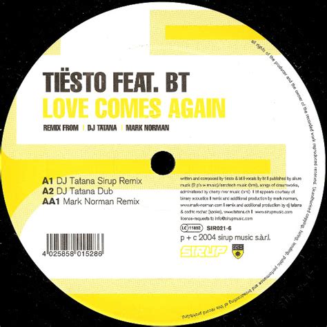 Release “love Comes Again” By Tiësto Feat Bt Cover Art Musicbrainz