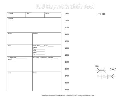 This is a mini sbar nursing brain report sheet. Nurse Brain Sheet - ICU Report and Shift Tool | Nurse ...