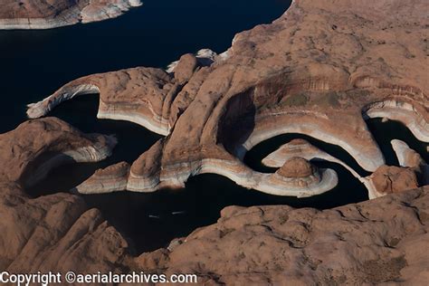 Aerial Photograph Of Lake Powell Arizona During A Severe Drought