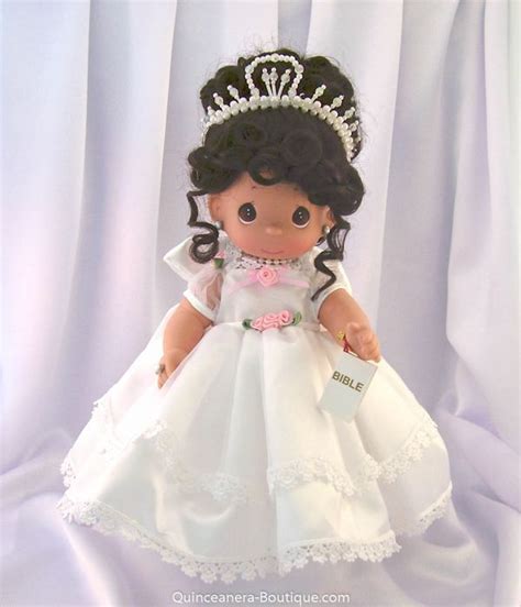 Precious Moments Quinceanera Doll Dressed Up In Her Pearl Tiara