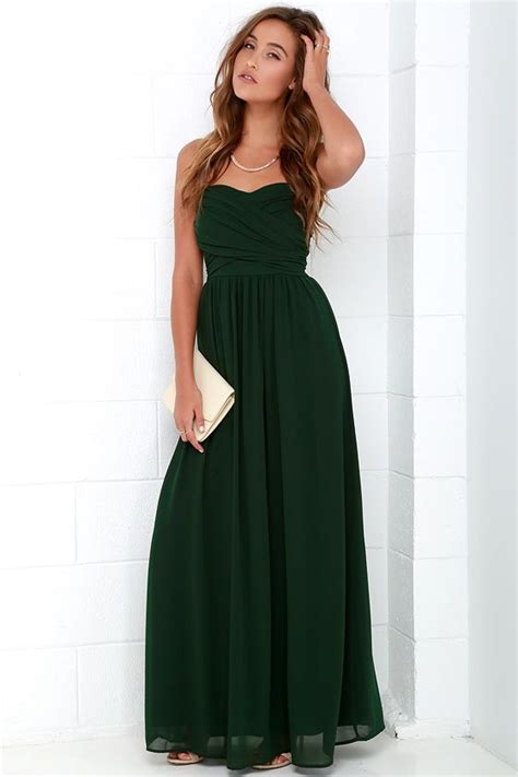 Dark red bridesmaid dresses red bridesmaids mermaid bridesmaid dresses bridesmaid dresses online bridesmade dresses homecoming spaghetti straps green mermaid long cheap bridesmaid dresses online, wg653the bridesmaid dresses are fully lined, chest pad in the bust. Royal Engagement Strapless Dark Green Maxi Dress at Lulus ...