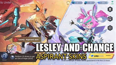 Lesley And Change Aspirant Skin First Look Mobile Legends Youtube
