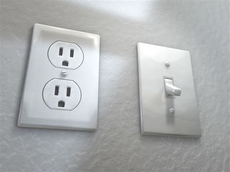Electrical Outlet Light Switch 3d Model