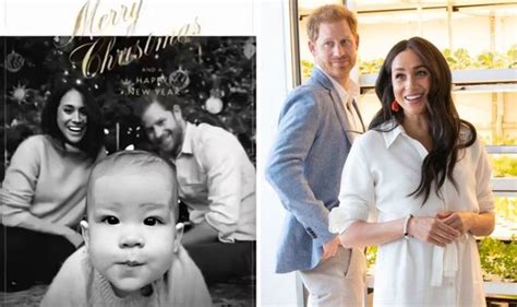 Meghan, harry and son archie are shown in a stylised image sitting in front of a wendy house, thought to be at their californian home, with their pet dogs. How Meghan and Prince Harry's Christmas card shows they ...