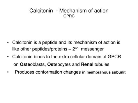 Ppt Calcitonin A Hypocalcaemia Hormone Lecture No 2 Nd Mbbs