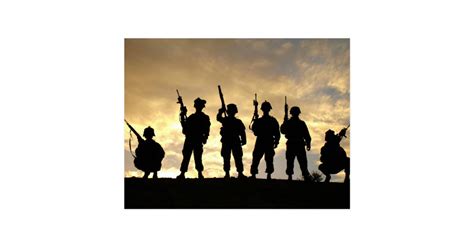 Silhouette Of Soldiers In 101st Airborne Division Postcard Zazzle