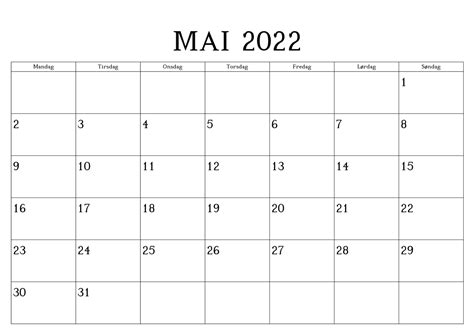 Mai Kalender 2022 Feiertags Druckbarer 2021 Kalender