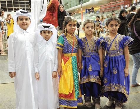 Kids Participating In Garangao Celebrations Hosted By Qatar Foundation