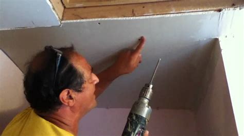 Demonstrating the method of applying sheetrock compound with a traditional roller method, very fast and easy for any competent diy'er pianter or. How to Repair Drywall Ceiling Water Damaged Drywall #1 ...