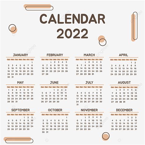 Gambar Kalender Geometris 2022 Coklat Estetika Kalender 2022 2022