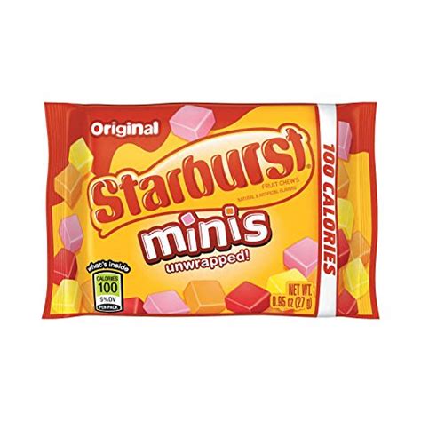 Starburst Minis 100 Calories Original Fruit Chews Candy Bulk Pack 95