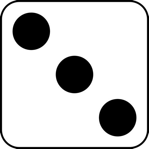 Number 3 Dice Clipart Black And White Clipground