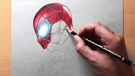 Drawing Iron Spider Man Iron Suit Marvel Time Lapse Artology