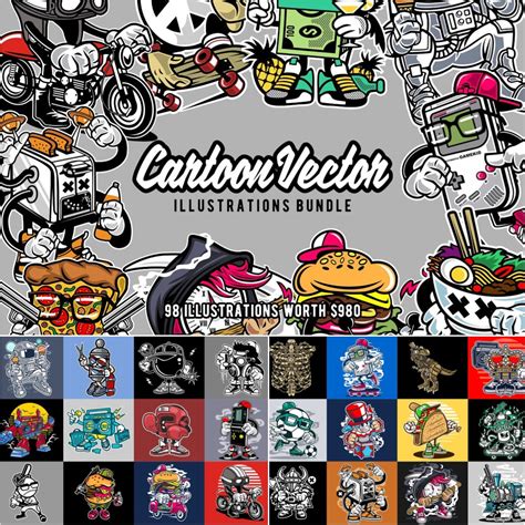 Cartoon T Shirt Print Vector Bundle Free Download