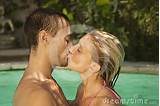 Pictures of Swimming Pool Kiss