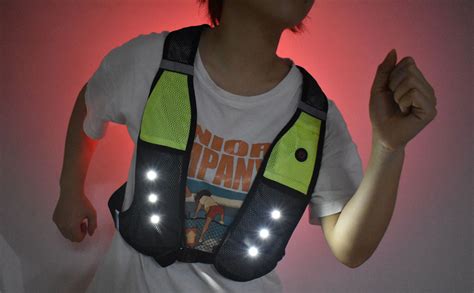 Led Light Up Reflective Running Vest Usb Rechargeable