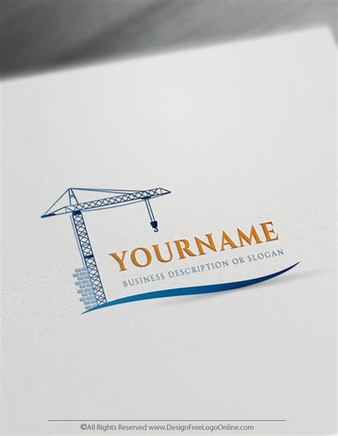 Build A Brand Online With Our Free Construction Crane Logo Maker