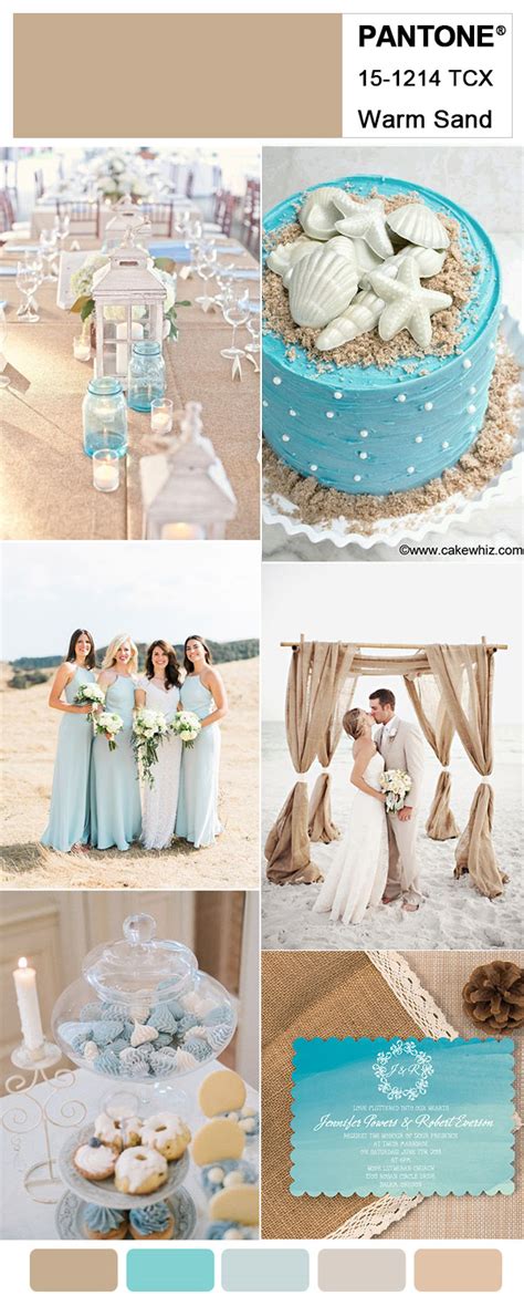 Beach wedding colors ideas today beach wedding colors i put soft peach, blue, grey and soft brown together, it looks romantic & relaxed. 5 Warm Sand Neutral Wedding Colors for 2018 Trends ...
