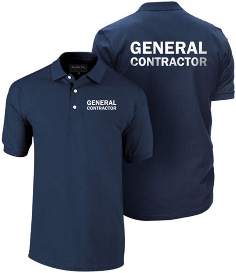 General Contractor Polo Shirt Construction Polo Manager Building