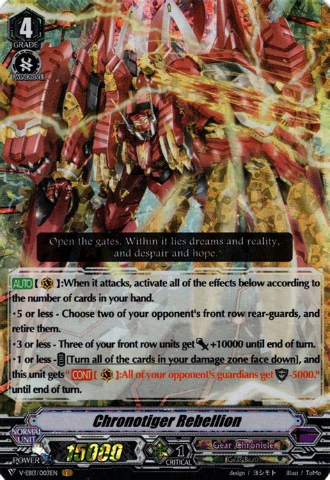 chronotiger rebellion v series cardfight vanguard wiki fandom