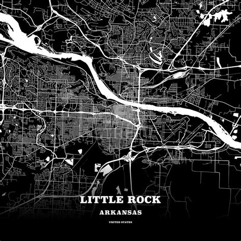 Little Rock Arkansas Usa Map Usa Map Map Poster Poster Template