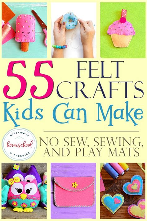 55 Felt Crafts Kids Can Make No Sew Sewing And Play Mats Homeschool
