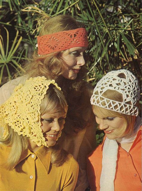 Top Marks • 70s Crochet Hat Scarf Headband Flower Patterns — Starshop