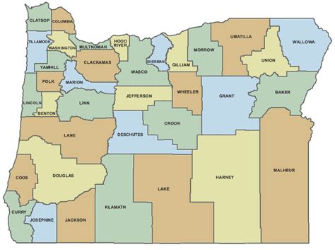 Online Maps Oregon County Map