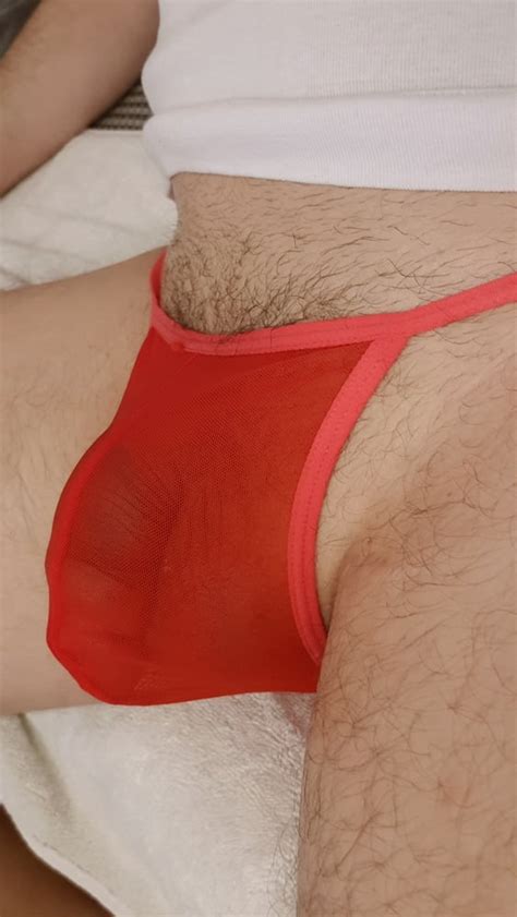 red sheer mesh panties bulge 17 pics xhamster