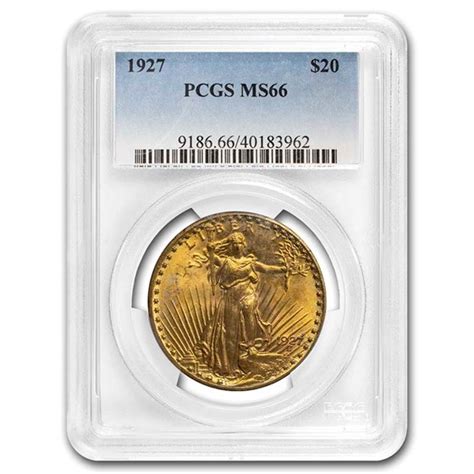 Buy 1927 20 Saint Gaudens Gold Double Eagle Ms 66 Pcgs Apmex