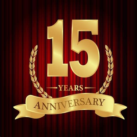 15 Years Anniversary Vector Premium Download