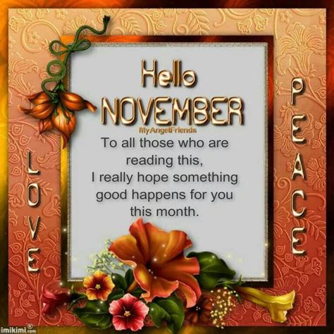 Hello November Hello November New Month Wishes Months In A Year