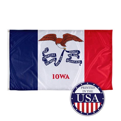 Iowa State Flag 3ft X 5ft Knitted Polyester State Flag Collection