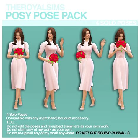 The Royal Sims Theroyalsims Posy Pose Pack Hello I Have A New