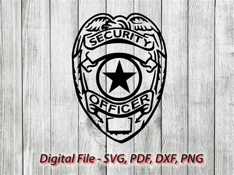 Security Officer Badge Svg Cop Shield Law Enforcement Guard Etsy