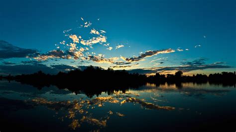 Wallpaper Sunlight Landscape Sunset Night Lake Nature