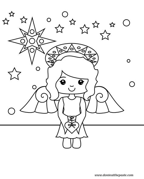 Jul 17 2018 beautiful angels to color. Don't Eat the Paste: 2012 Angel Coloring Page