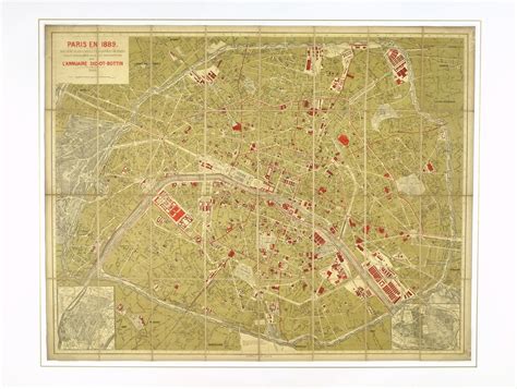 Paris World Fair Map 1889 Original Art Antique Maps And Prints