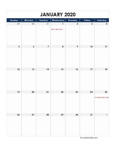 2020 Indonesia Monthly Excel Calendar Free Printable Templates