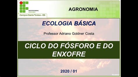 Ciclos Biogeoquímicos Ciclo Do Fósforo E Do Enxofre 08072020 Youtube
