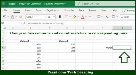 Learn How To Count Matches Between Two Columns In Microsoft Excel