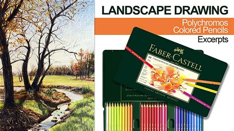 Landscape Drawing With Colored Pencils Youtube