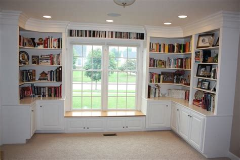 Built In Bookshelves Under Window Bookshelf Style
