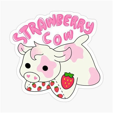 Only the best hd background pictures. 🍓🍓🍓🍓 in 2020 | Print stickers, Cow drawing, Cartoon cow