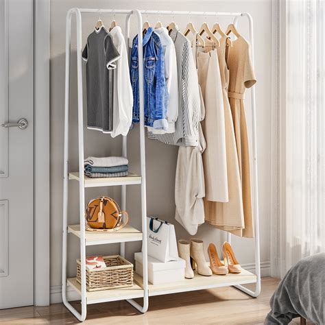 Buy Raybee Stylish White Clothing Rack For Hanging Clothes Garment