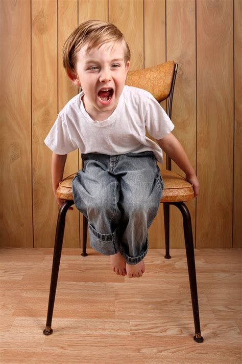 Boy Throwing A Tantrum While On A Time Out Stock Photo Image 7442552